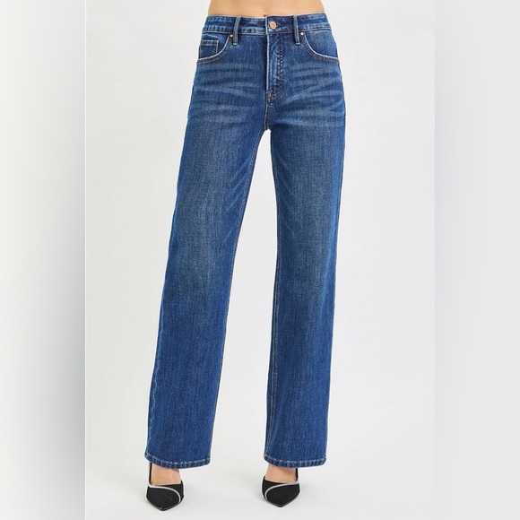 Risen Jeans Denim - Risen High Rise Straight Leg Jeans | 7/28 | NWT Tummy Control Stretch